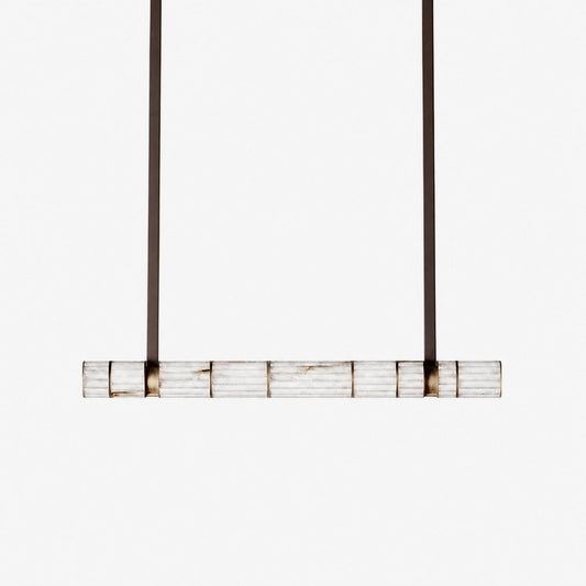 Cavellia Alabaster Leather Linear Chandelier