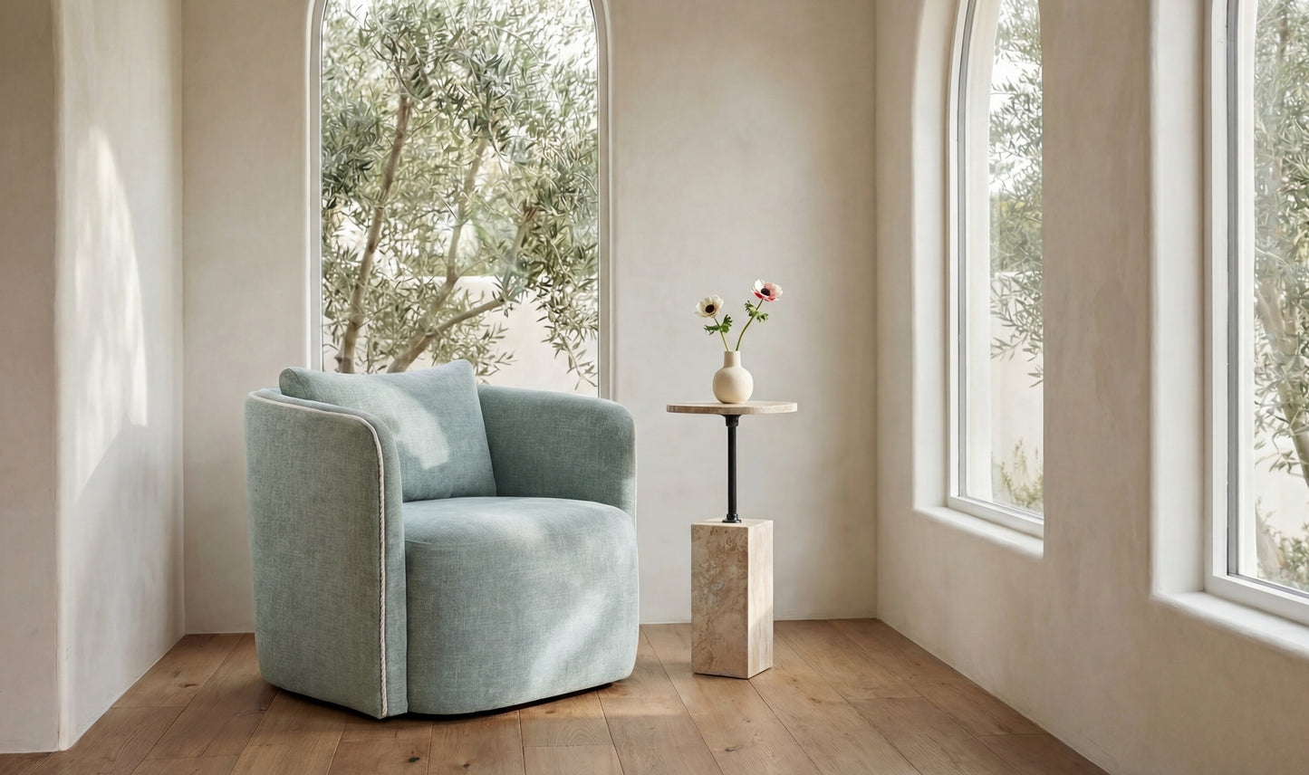 Cecil Accent Chair Light Blue