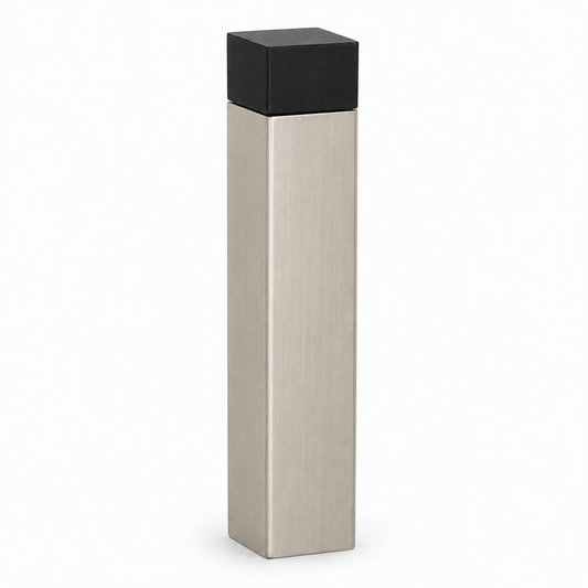 3" 1/8” Wall-Mount Square Door Stop – Solid Brass, Residential Grade, Satin Nickel (US15).