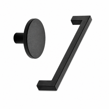 Dyed Black "Plato" Cabinet Knob and Drawer Pull.