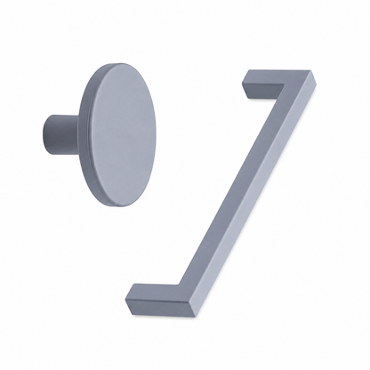 Grey "Plato" Cabinet Knob and Drawer Pull.
