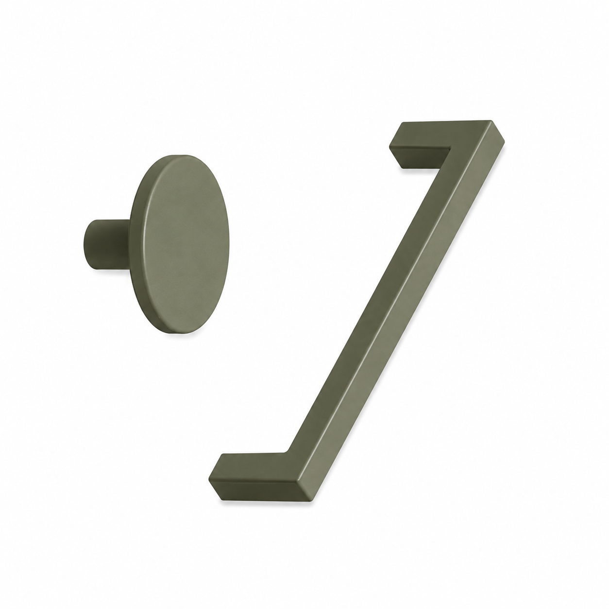 Forest Green "Plato" Cabinet Knob and Drawer Pull.