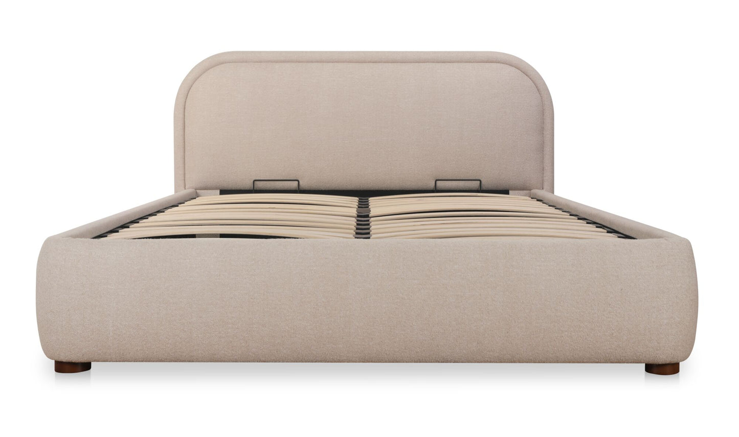 Colin Queen Storage Bed Light Brown.