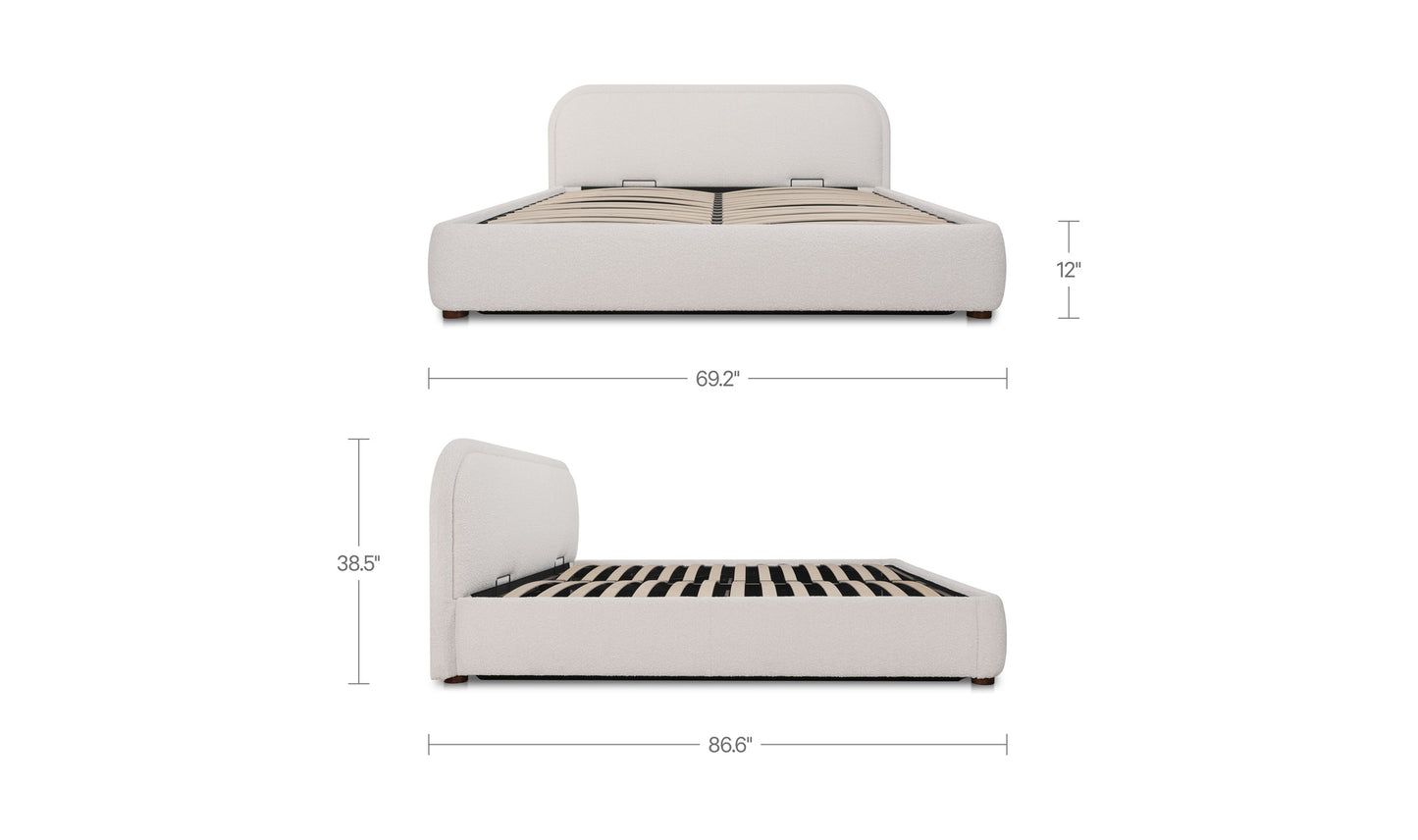 Colin Queen Storage Bed Oatmeal.
