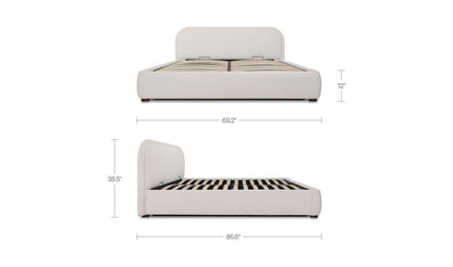 Colin Queen Storage Bed Oatmeal.