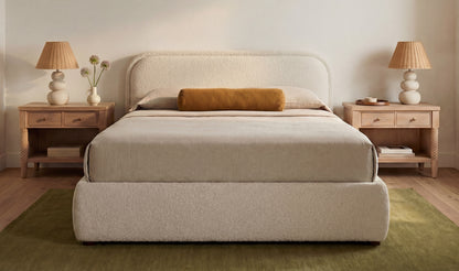 Colin Queen Storage Bed Oatmeal.