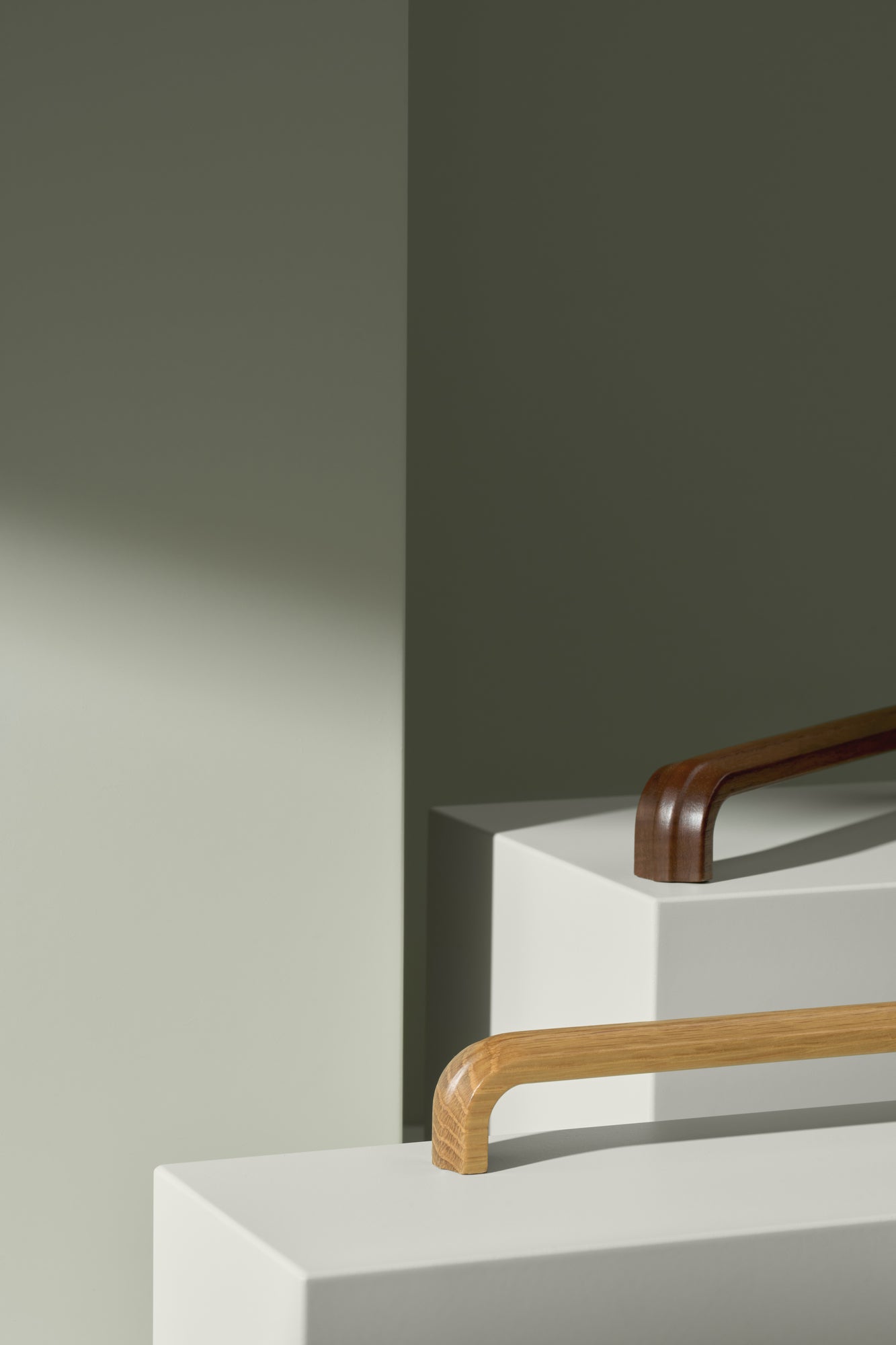 Lacquered Walnut Wood "Duona" Drawer Pulls