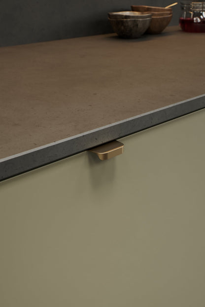 Matte Bronze "Comet" Edge Drawer Tab Pulls