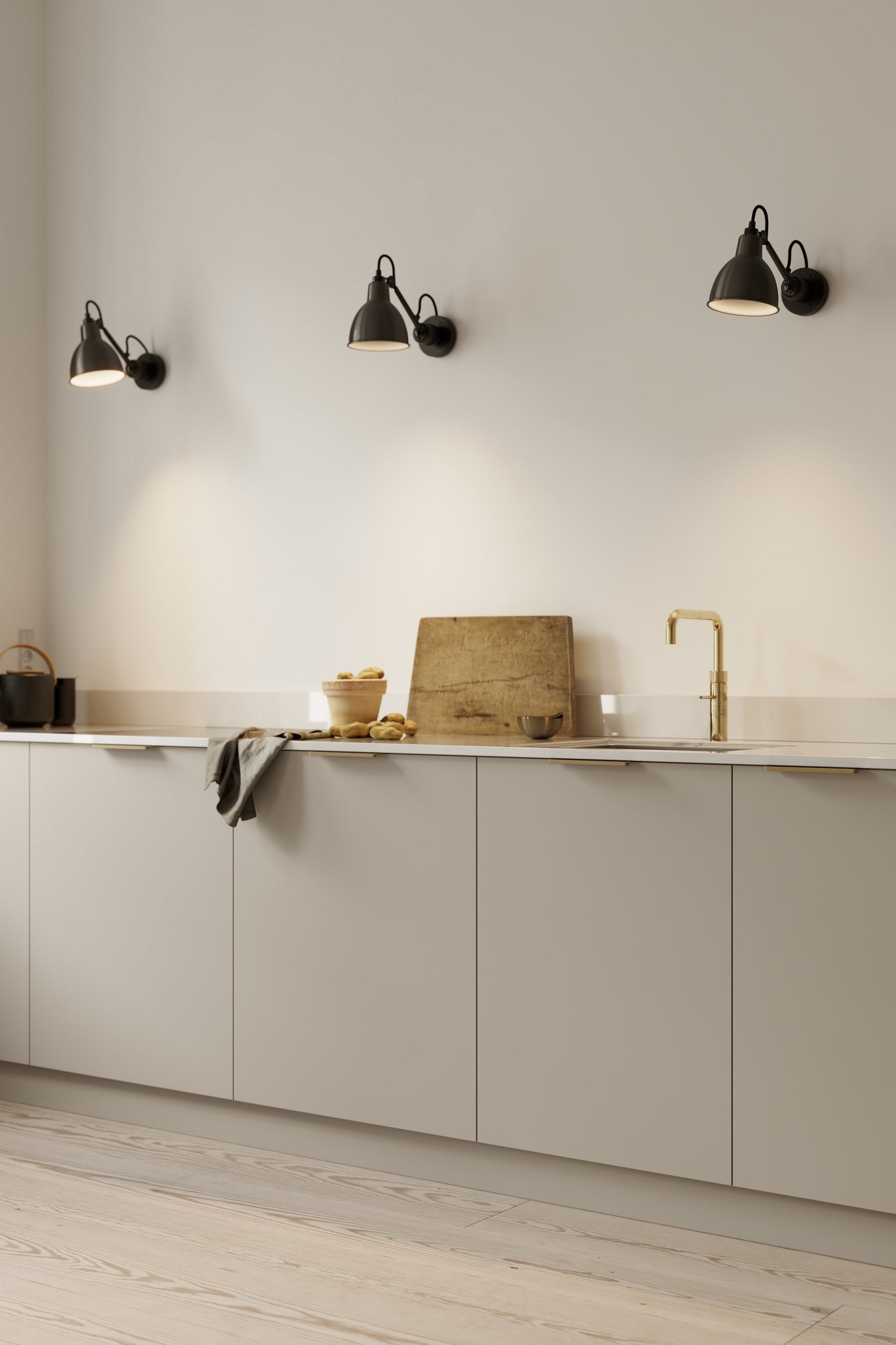 Matte Bronze "Comet" Edge Drawer Tab Pulls