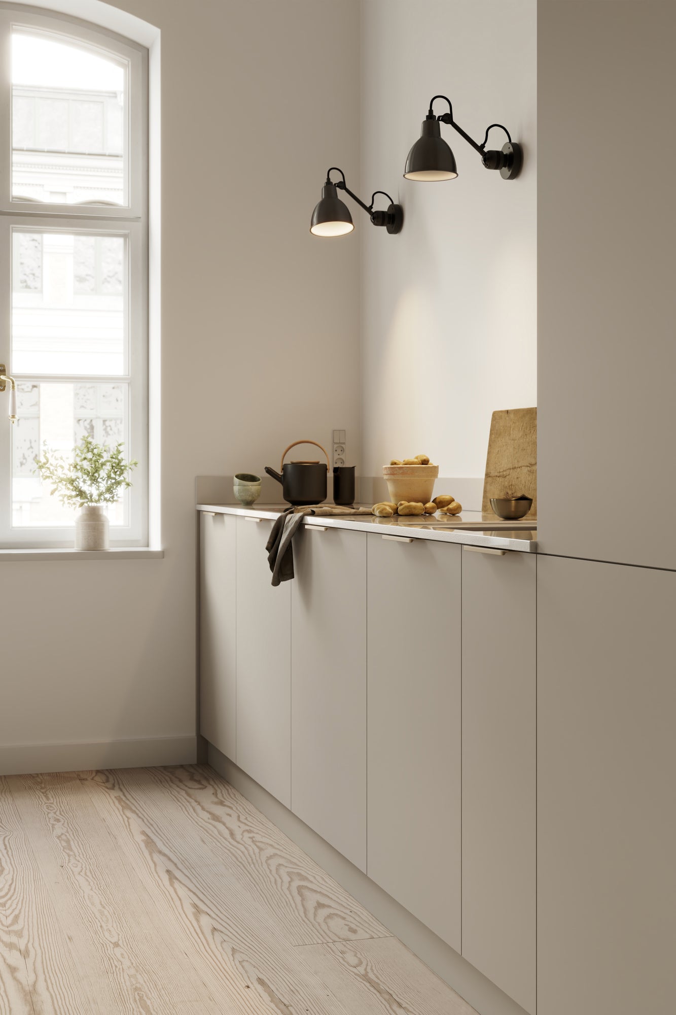 Matte Bronze "Comet" Edge Drawer Tab Pulls