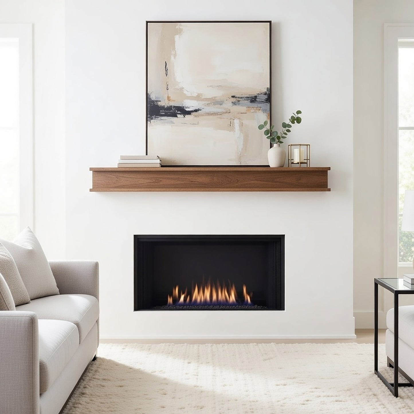 Cottage Fireplace Mantel Shelf – Real Wood.