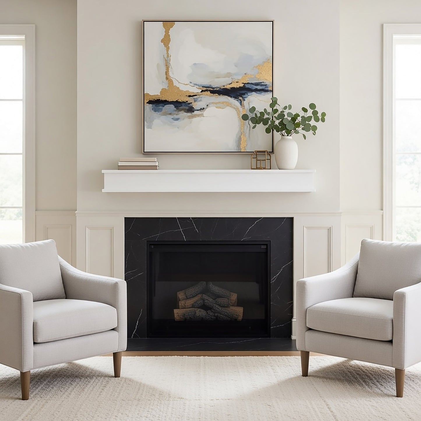 Cottage Fireplace Mantel Shelf – Real Wood.