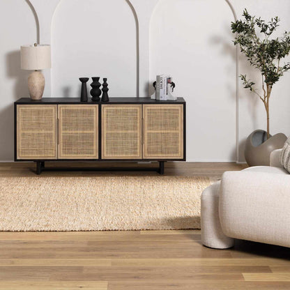 Lonut Checkered Jute Area Rug - Clearance.