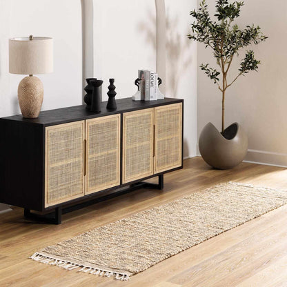 Lonut Checkered Jute Area Rug - Clearance.