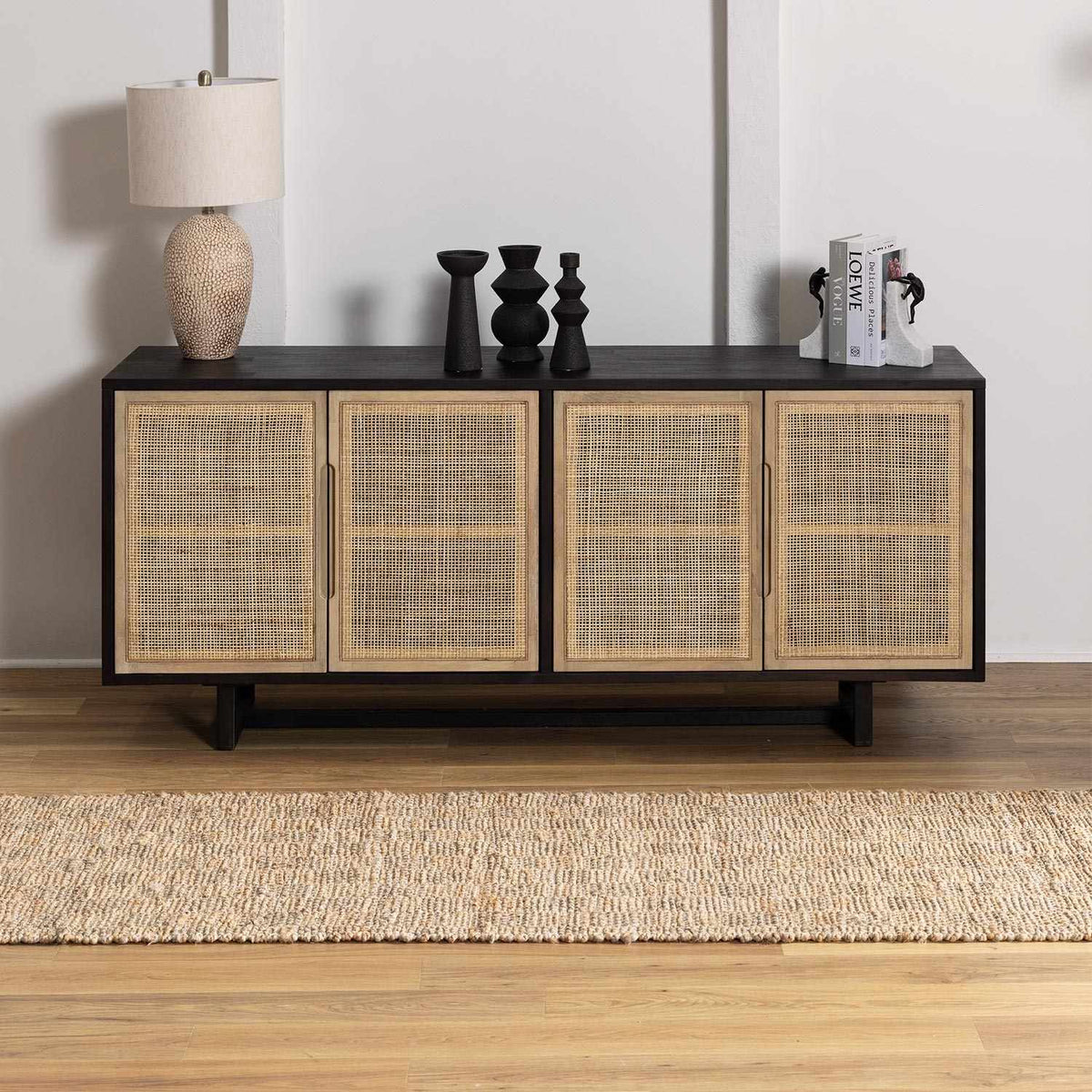 Lonut Checkered Jute Area Rug - Clearance.