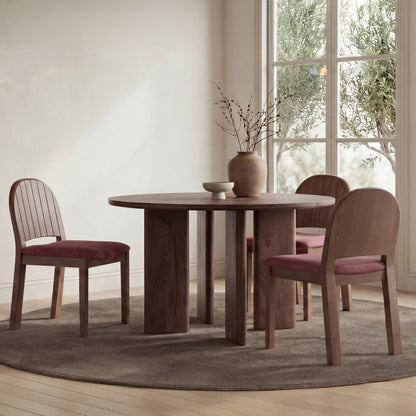 Lia Round Dining Table Dark Brown lifestyle