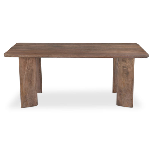 Lia Rectangular Dining Table Dark Brown on white background