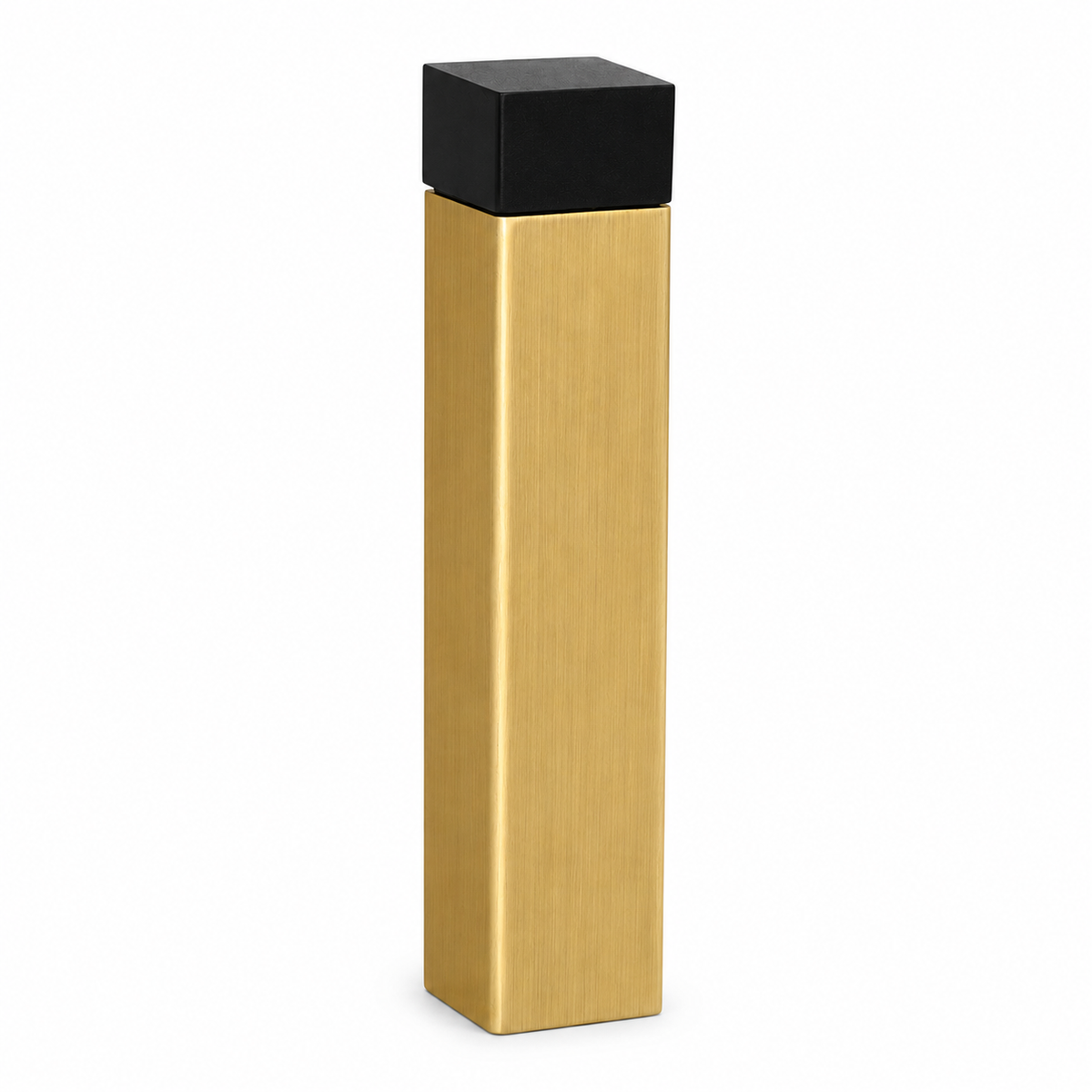 3" 1/8” Wall-Mount Square Door Stop – Solid Brass, Residential Grade, Satin Brass (US4).