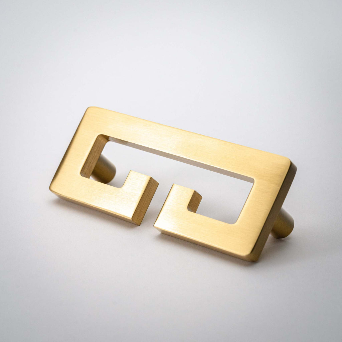 Chloe, Solid Brass Greek Key Pull.