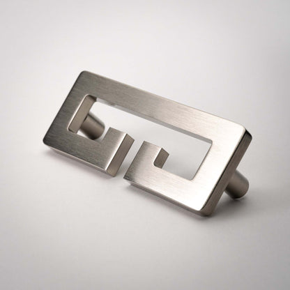 Chloe, Solid Brass Greek Key Pull.