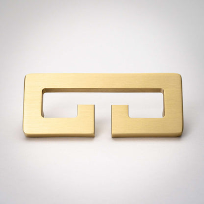 Chloe, Solid Brass Greek Key Pull.