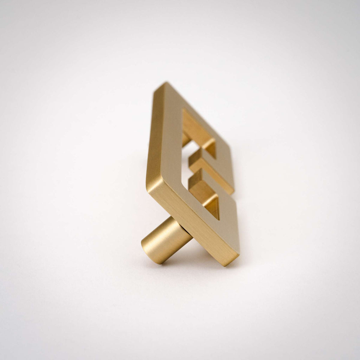Chloe, Solid Brass Greek Key Pull.