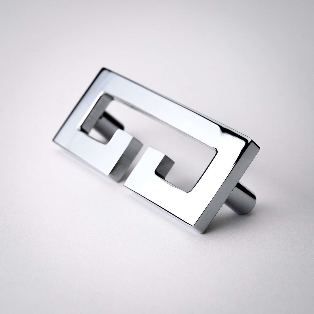 Chloe, Solid Brass Greek Key Pull.