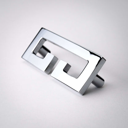 Chloe, Solid Brass Greek Key Pull.