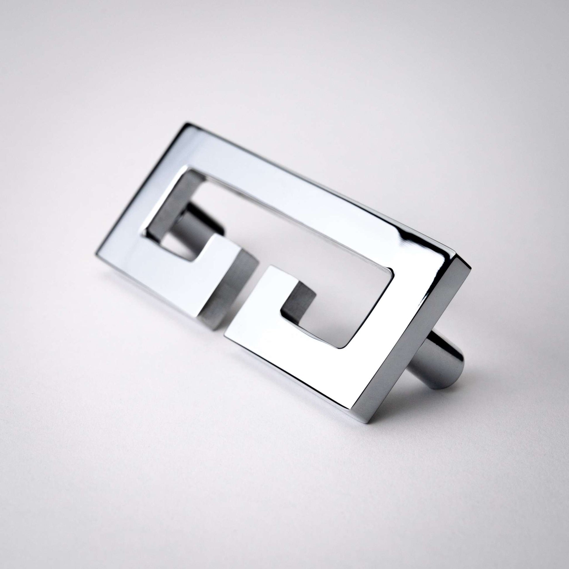 Chloe, Solid Brass Greek Key Pull.