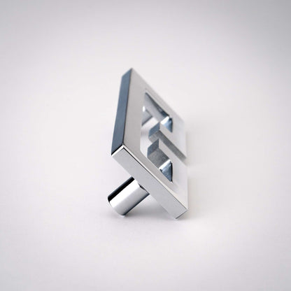 Chloe, Solid Brass Greek Key Pull.