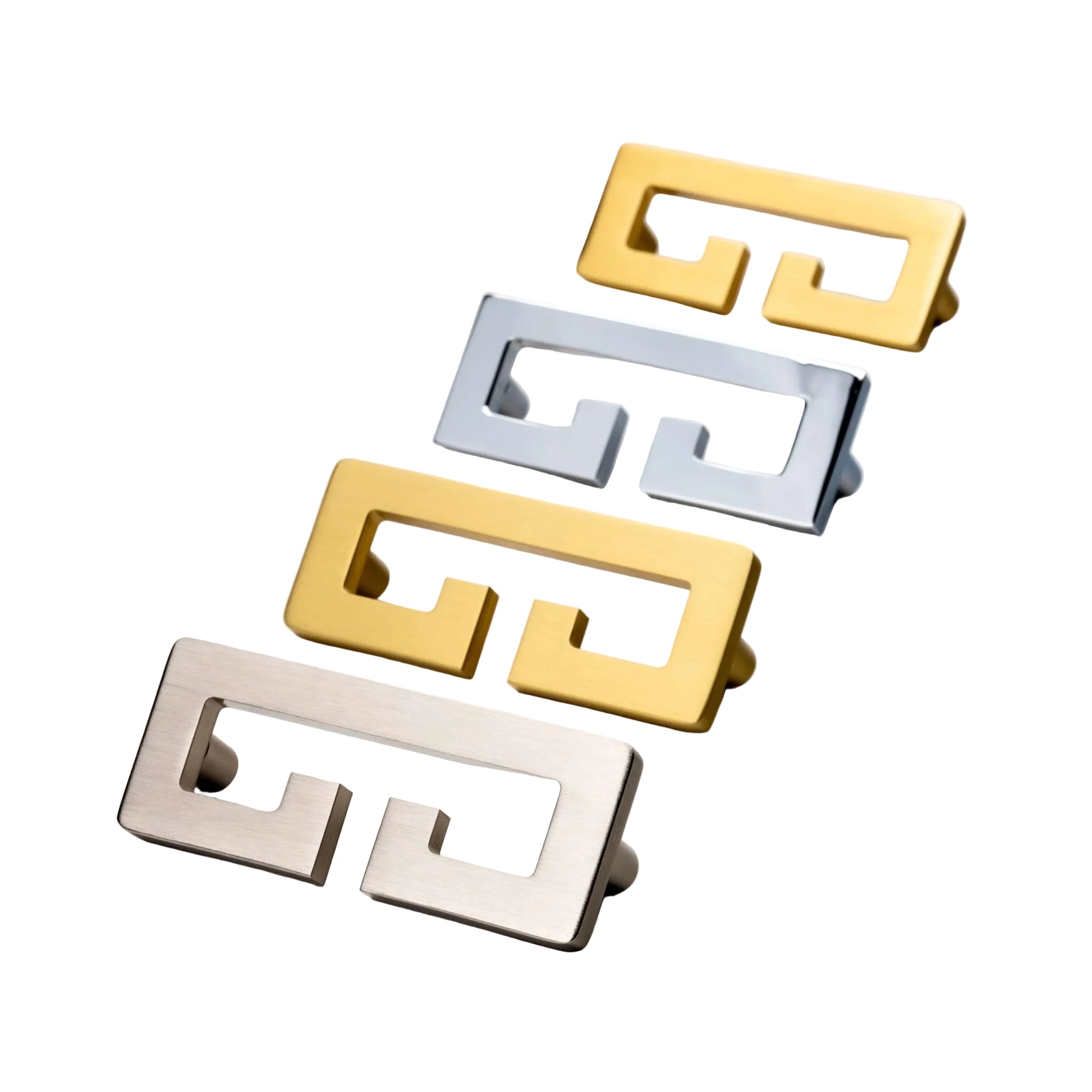 Chloe, Solid Brass Greek Key Pull.