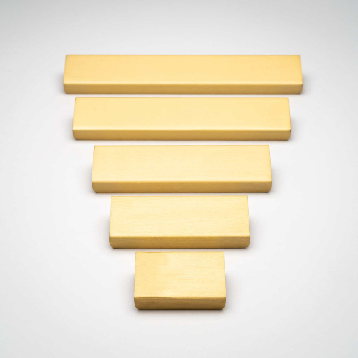 Verge, Solid Brass Edge Pulls.