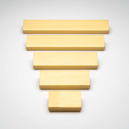 Verge, Solid Brass Edge Pulls.