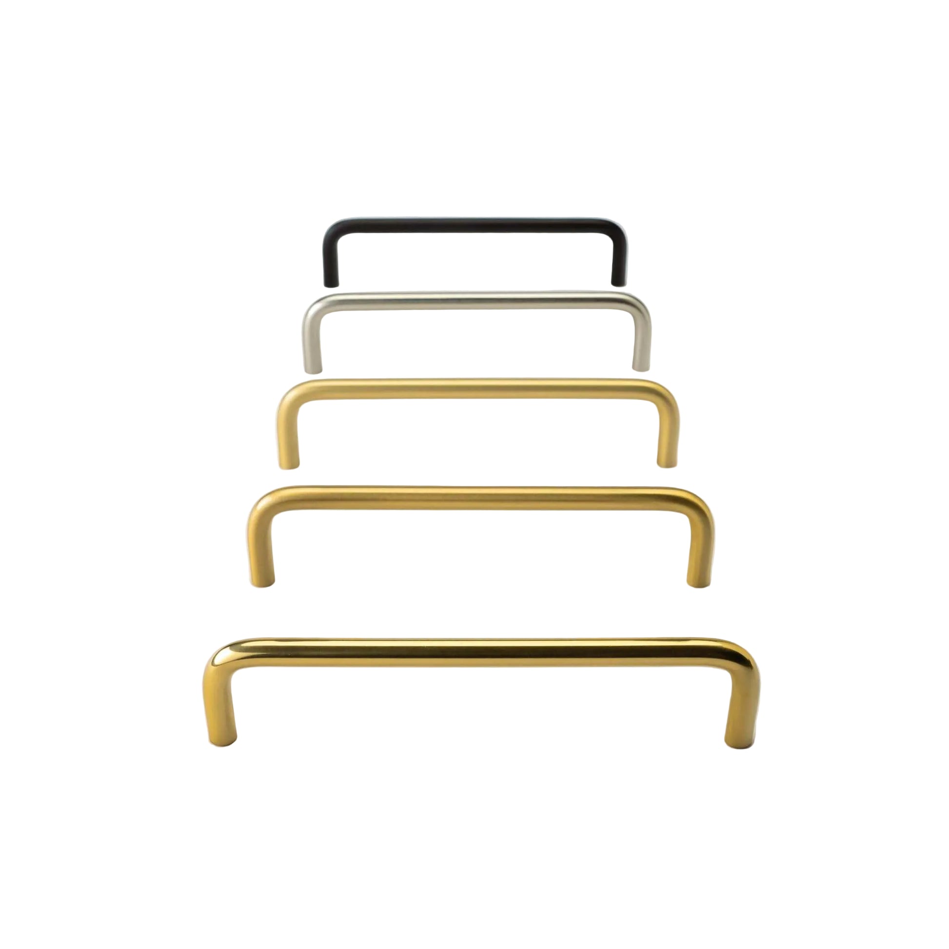 Arch, Solid Brass Wire Cabinet Pulls.