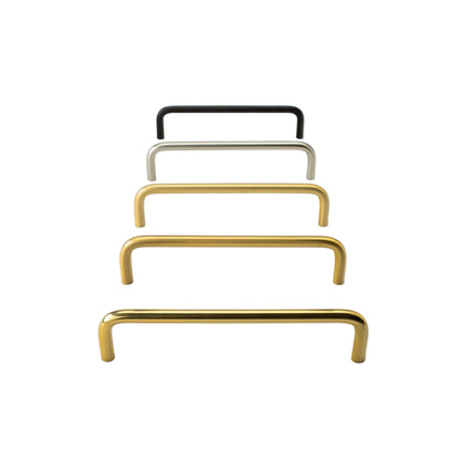 Arch, Solid Brass Wire Cabinet Pulls.