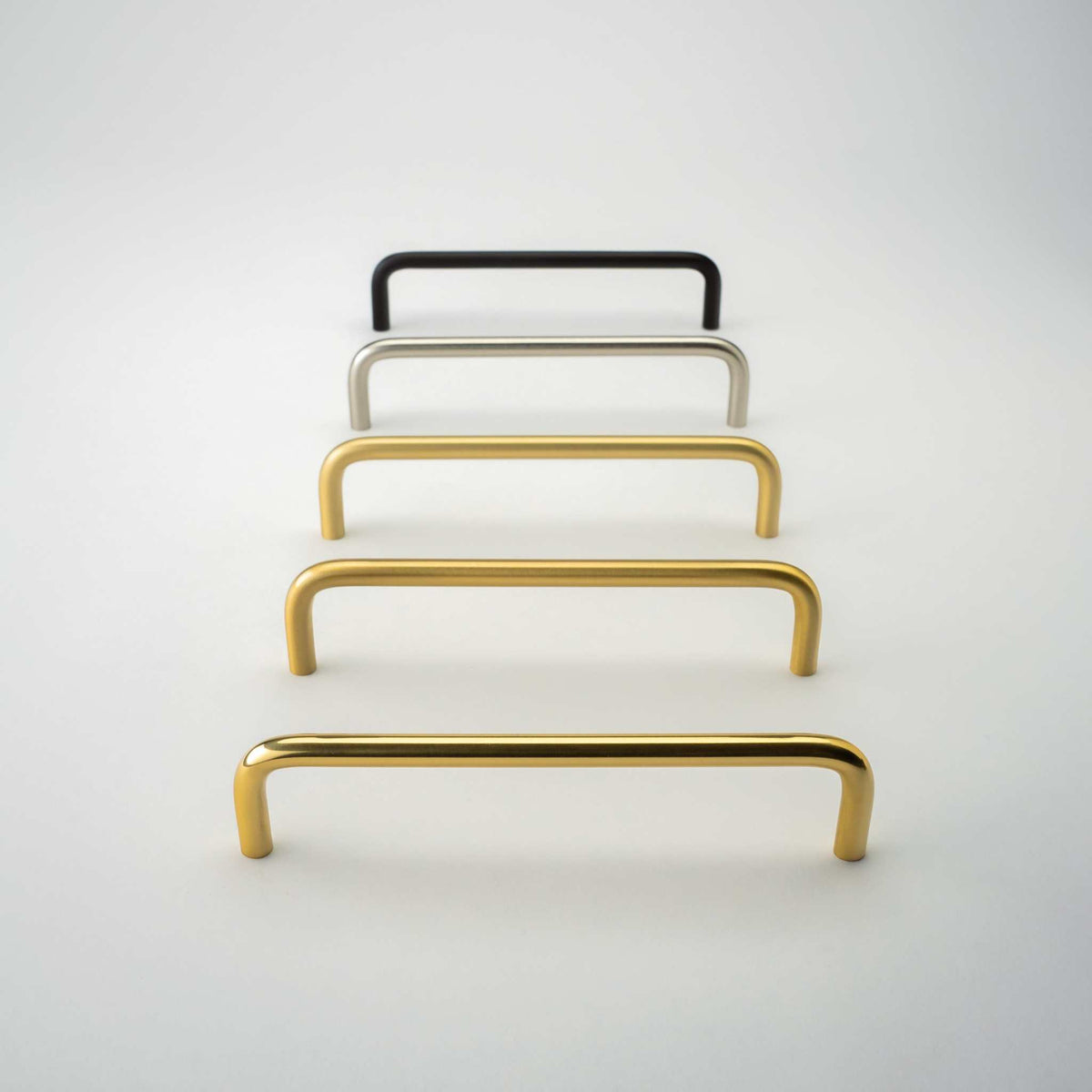 Arch, Solid Brass Wire Cabinet Pulls.