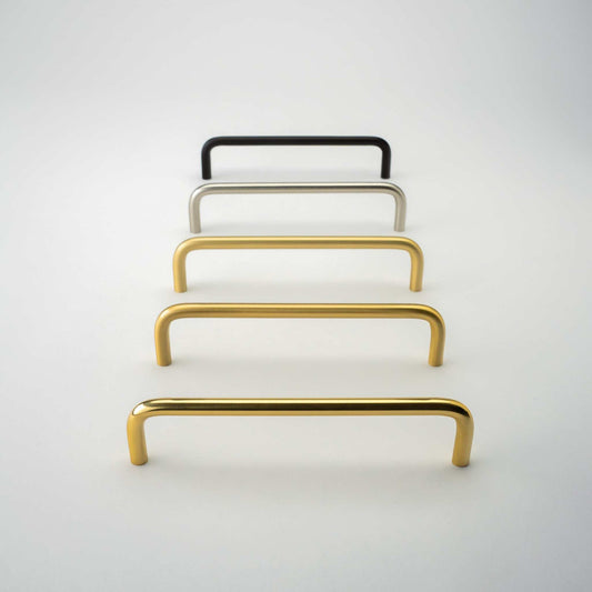 Arch, Solid Brass Wire Cabinet Pulls.
