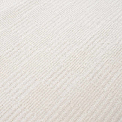 Kazuma Cream Checkered Washable Area Rug