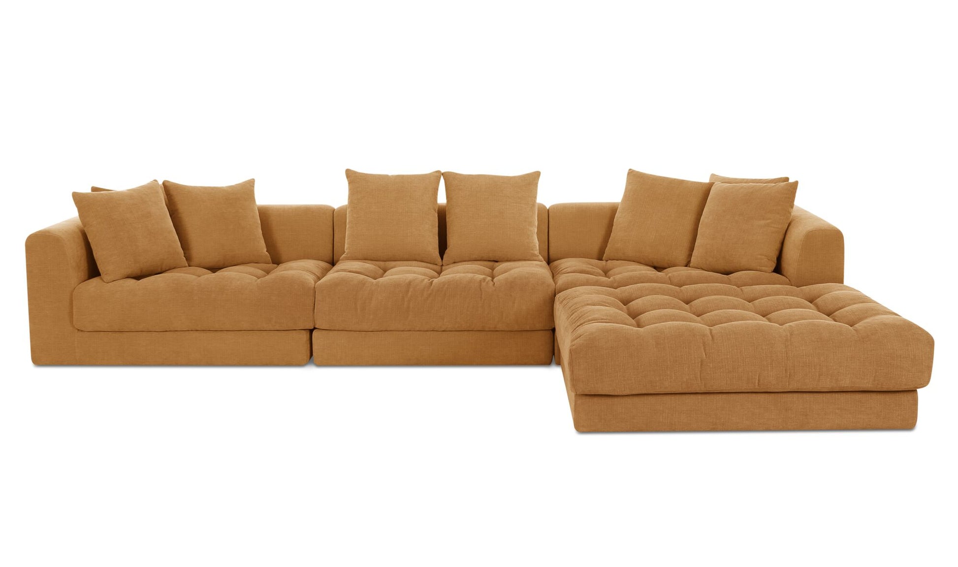 Davie Lounge Modular Sectional Golden Yellow.
