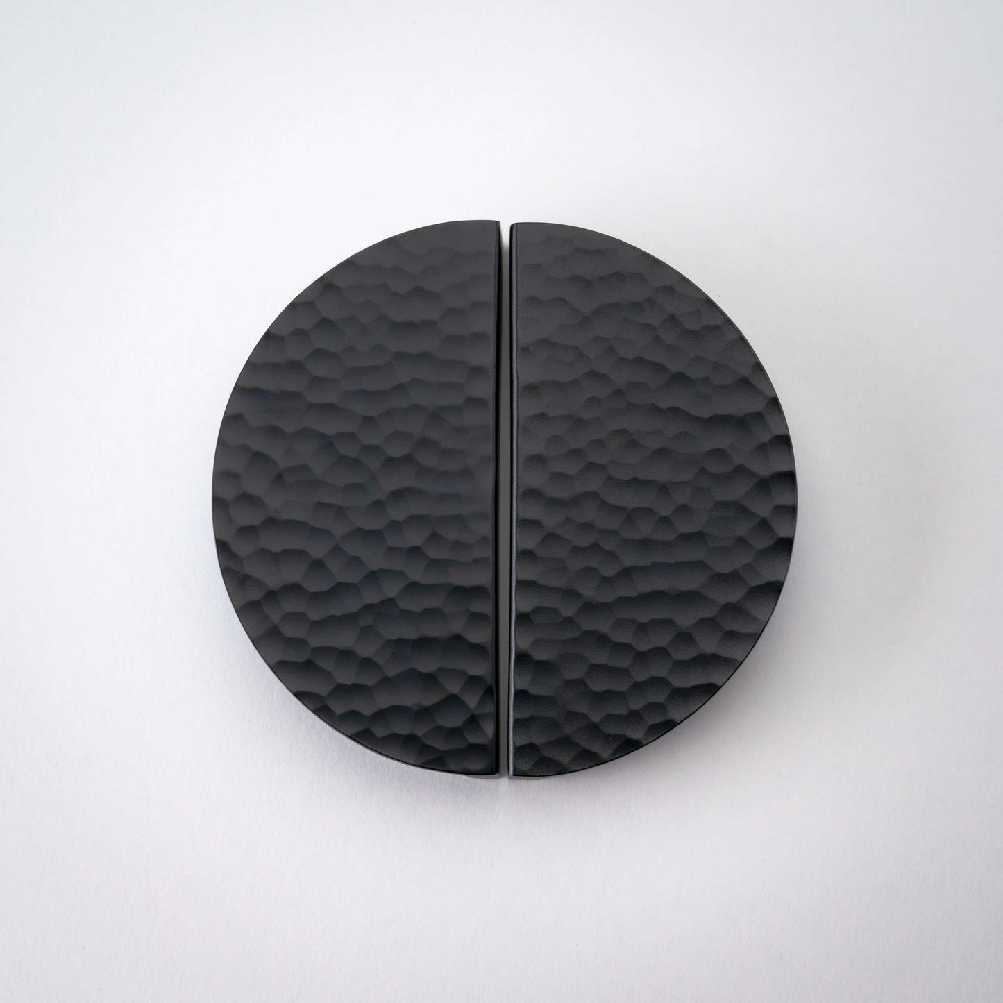 Hammered Demi Lune, Solid Brass Half Moon Cabinet Pulls.