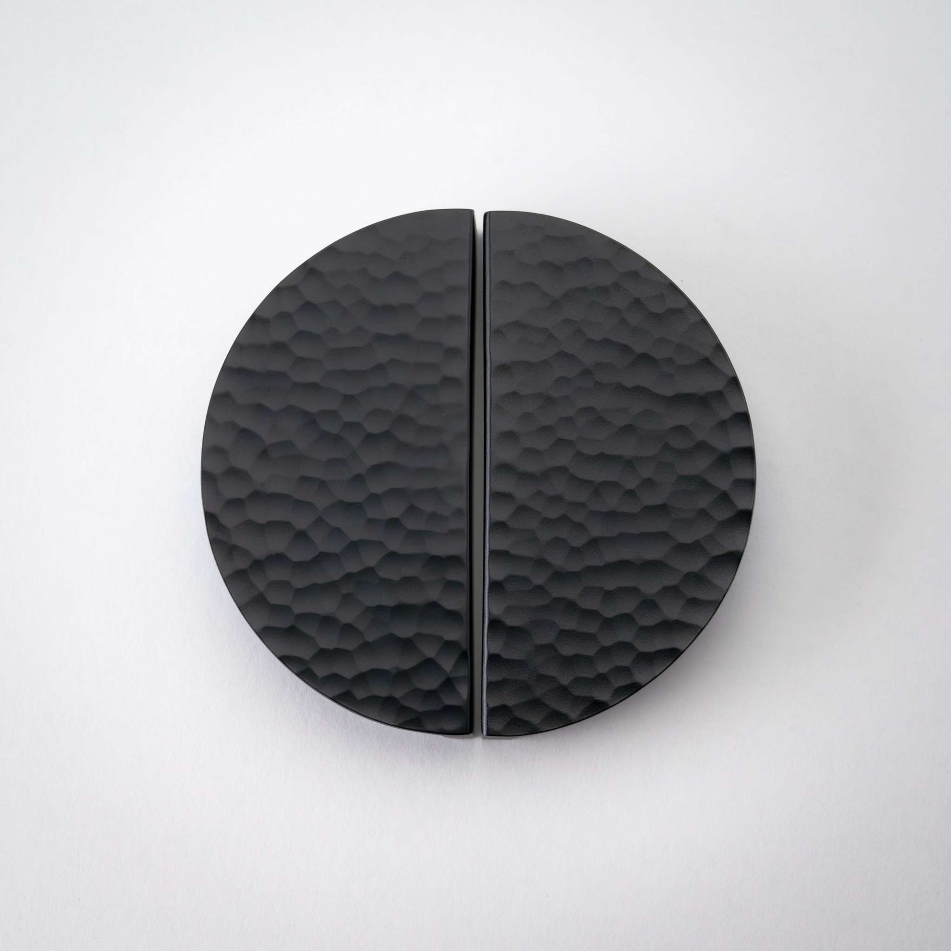 Hammered Demi Lune, Solid Brass Half Moon Cabinet Pulls.