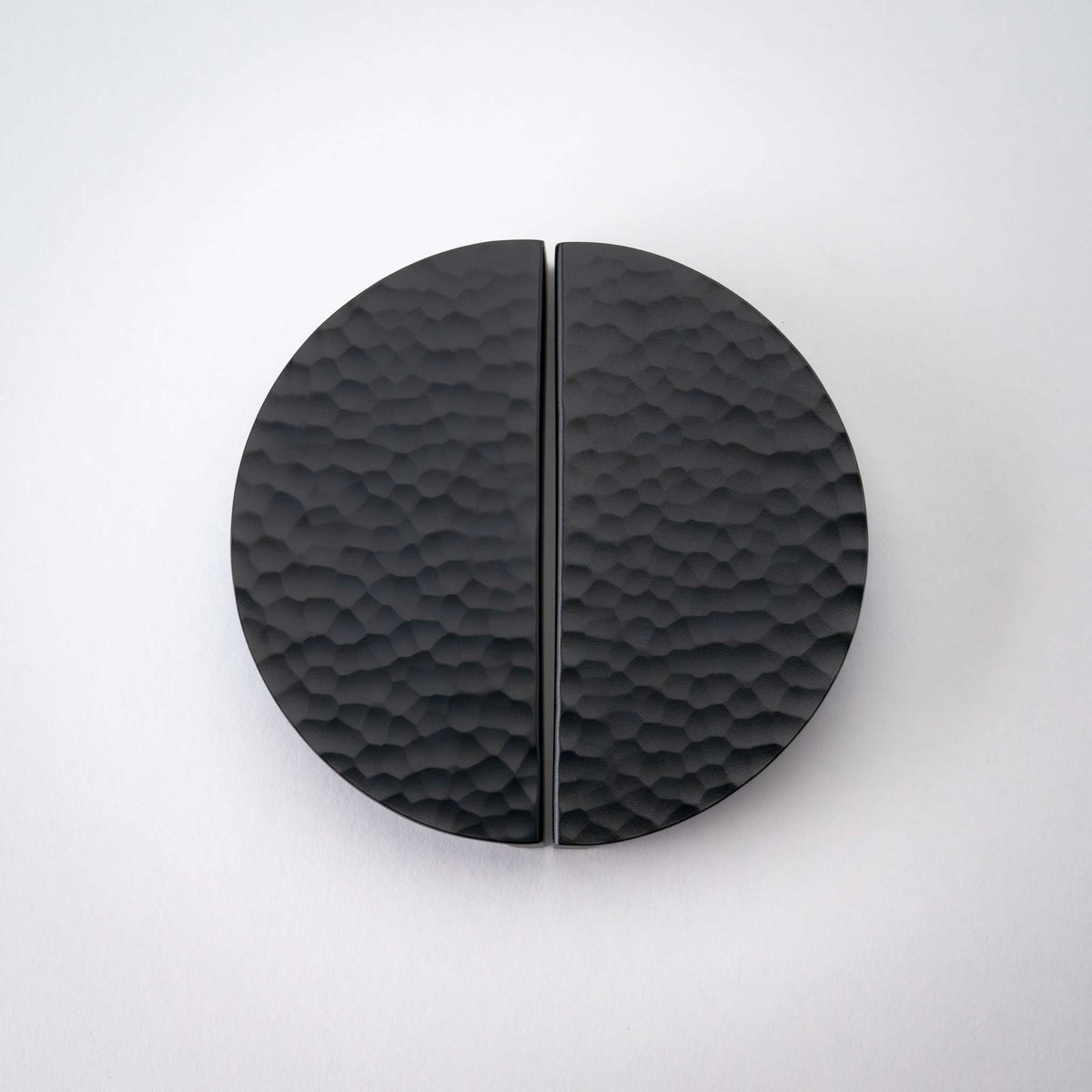 Hammered Demi Lune, Solid Brass Half Moon Cabinet Pulls.