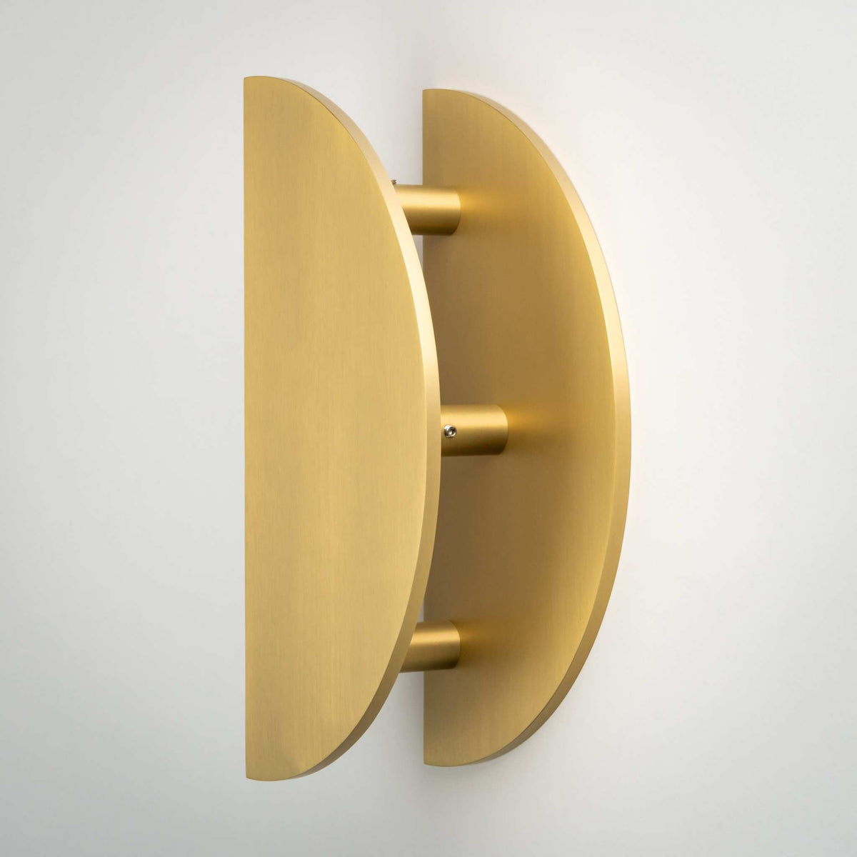 Demi Lune, Solid Brass Half Moon Door Handles.