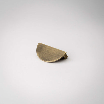 Demi Lune, Solid Brass Half Moon Cabinet Pulls.
