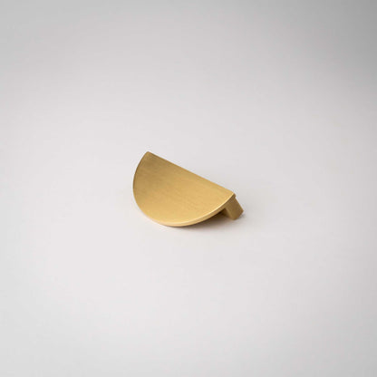 Demi Lune, Solid Brass Half Moon Cabinet Pulls.