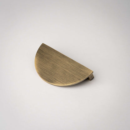 Demi Lune, Solid Brass Half Moon Cabinet Pulls.