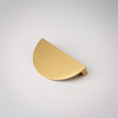Demi Lune, Solid Brass Half Moon Cabinet Pulls.