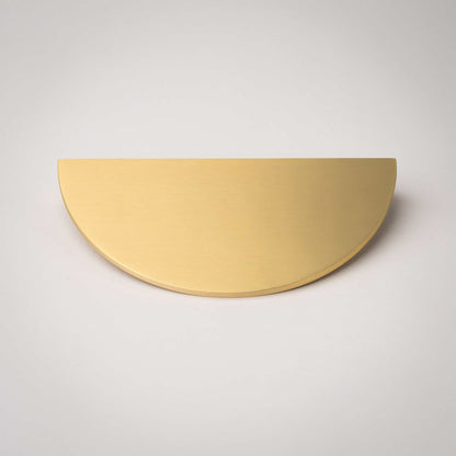 Demi Lune, Solid Brass Half Moon Cabinet Pulls.