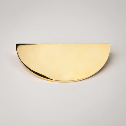 Demi Lune, Solid Brass Half Moon Cabinet Pulls.