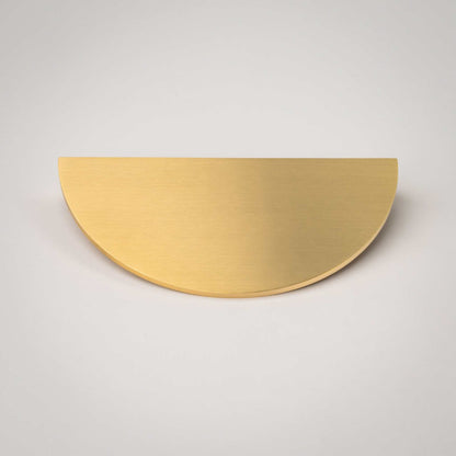 Demi Lune, Solid Brass Half Moon Cabinet Pulls.